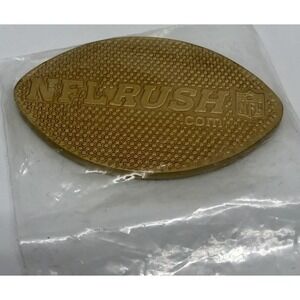 Rare Authentic NFL RUSHZONE COIN Metal Double Sided "No Pigs Were Harmed In The"
